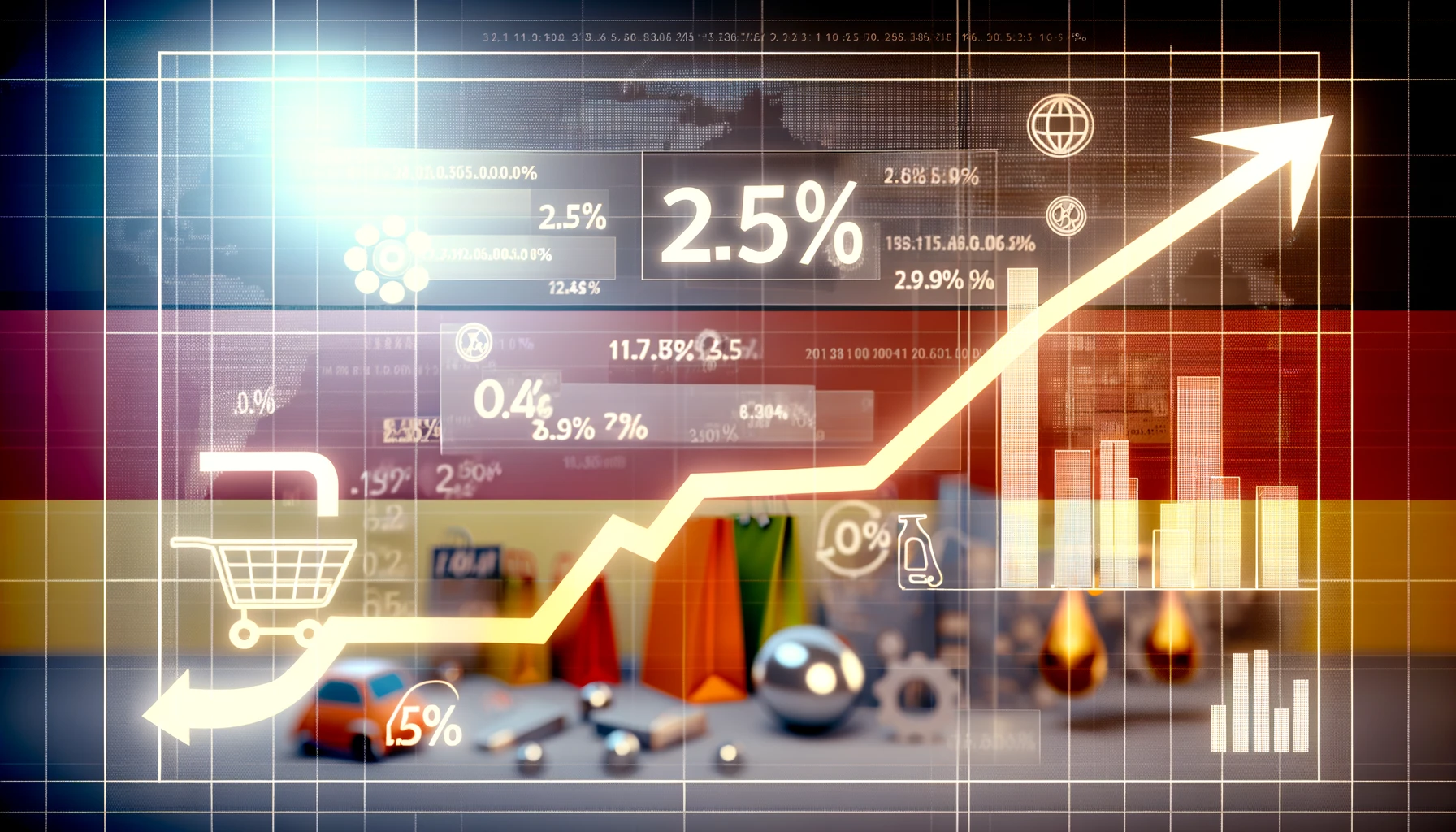 Inflationsrate in Deutschland für Februar 2024 bei voraussichtlichen 2